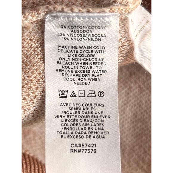 Ann Taylor Women's Dominican Sands Checkered Cardigan Sweater‎ Beige Size Small - Picture 11 of 11